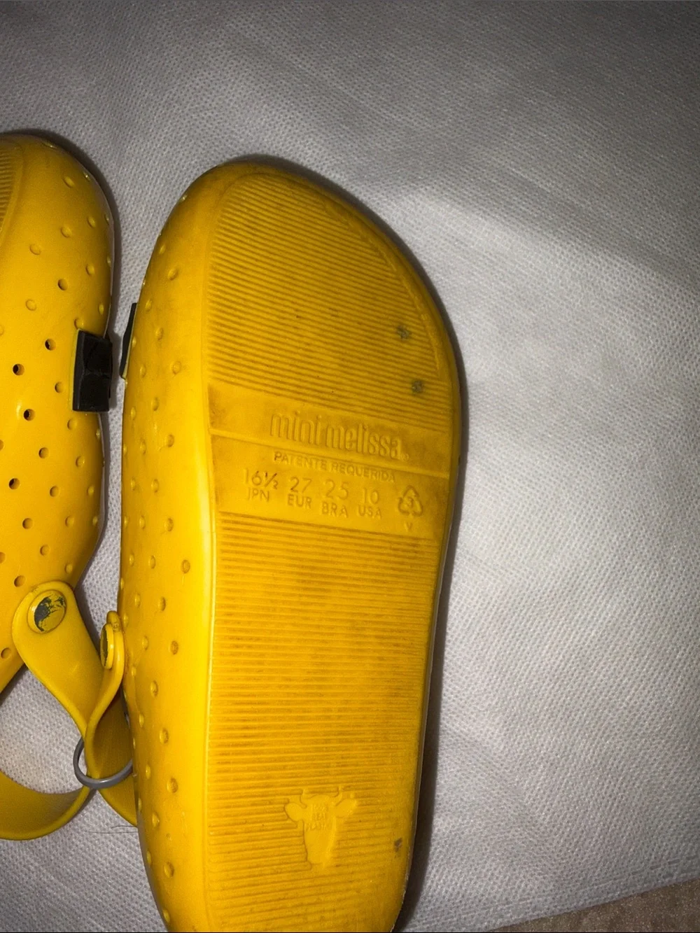 Mini Melissa x Despicable Me Minions Yellow Jelly Clogs Sandals Toddler 10